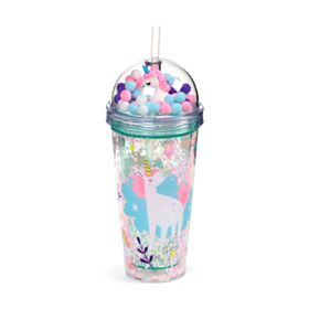 Pahar Mare cu Pai și Decorațiuni - Unicorn Magic