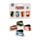 Set cu 4 Semne de Carte Magnetice - Feline - Fine Cats