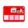Set cu 4 Semne de Carte Magnetice - Cireșe - Cherry