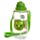 Sticlă pentru Copii cu Pai 450ml - Dinosaur - Adoramals