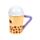 Cană cu Capac în Formă de Bubble Tea - Foodiemals