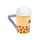 Cană cu Capac în Formă de Bubble Tea - Foodiemals