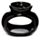 Suport Ceramică pentru Esențe - Oval - Dublă Farfurie - Negru - Eden