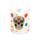 Set 2 Pahare din Sticlă 250ml - Dia de los Muertos