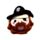 Antistres din Pluș - Pirații Jolly Rogers