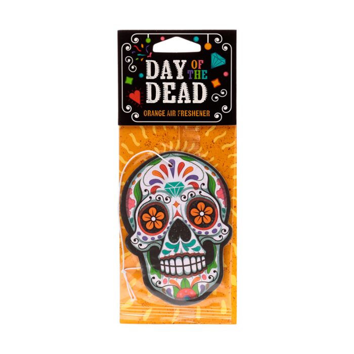 Odorizant de Mașină - Craniu Mexican - Dia de los Muertos - Portocală