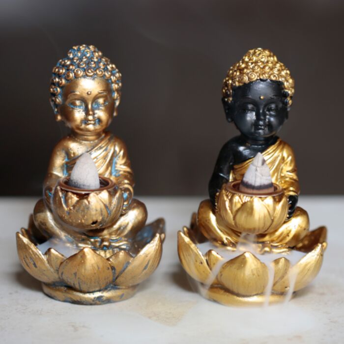 Arzător de tămâie stil Cascadă - Buddha în Lotus