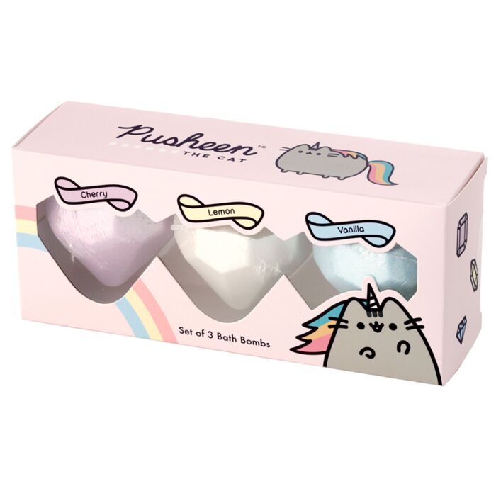 Set de 3 Bombe de Baie - Pisica Pusheen - Fructe