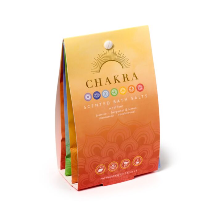 Set de 4 plicuri cu Săruri de Baie - Chakra