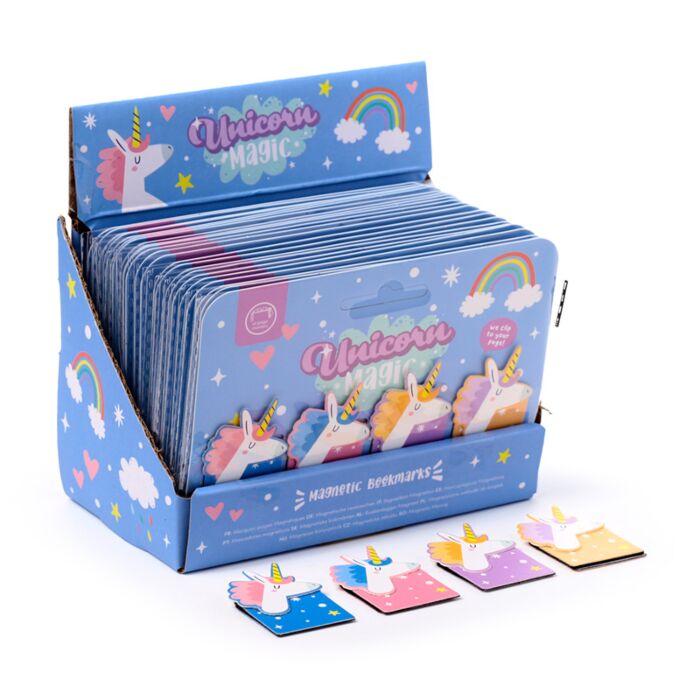 Set cu 4 Semne de Carte Magnetice - Unicorn Magic