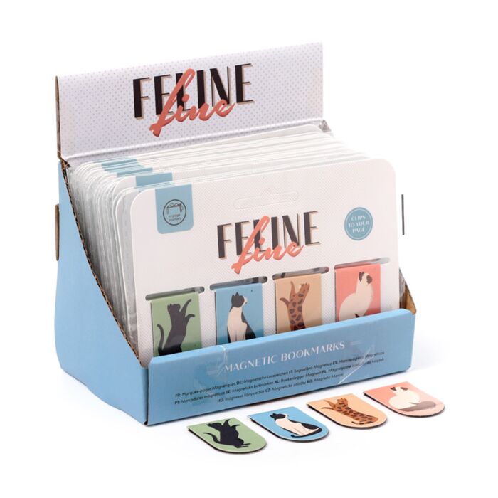 Set cu 4 Semne de Carte Magnetice - Feline - Fine Cats