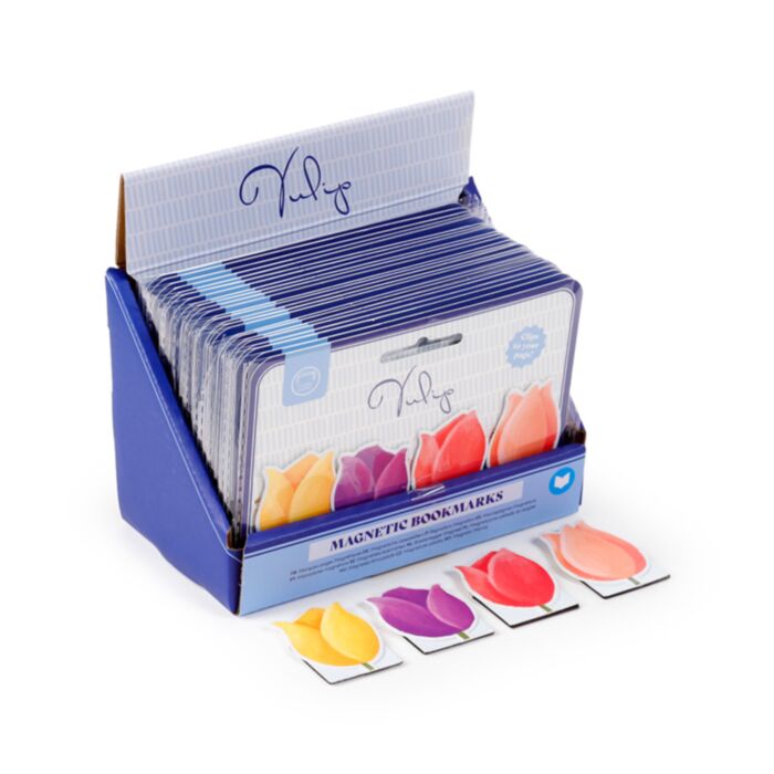 Set cu 4 Semne de Carte Magnetice - Lalele - Tulips