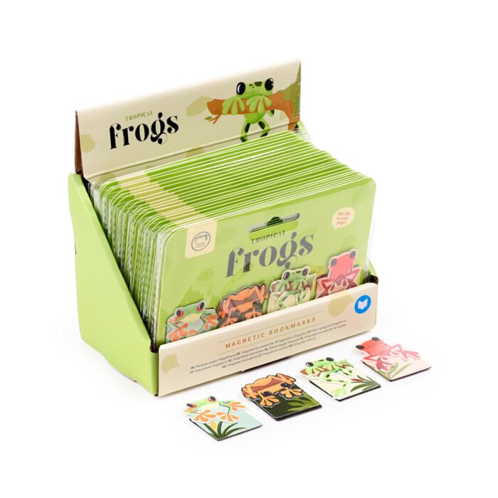 Set cu 4 Semne de Carte Magnetice - Broaște - Tropical Frogs
