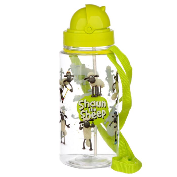 Sticlă pentru Copii cu Pai 450ml - Shaun the Sheep 