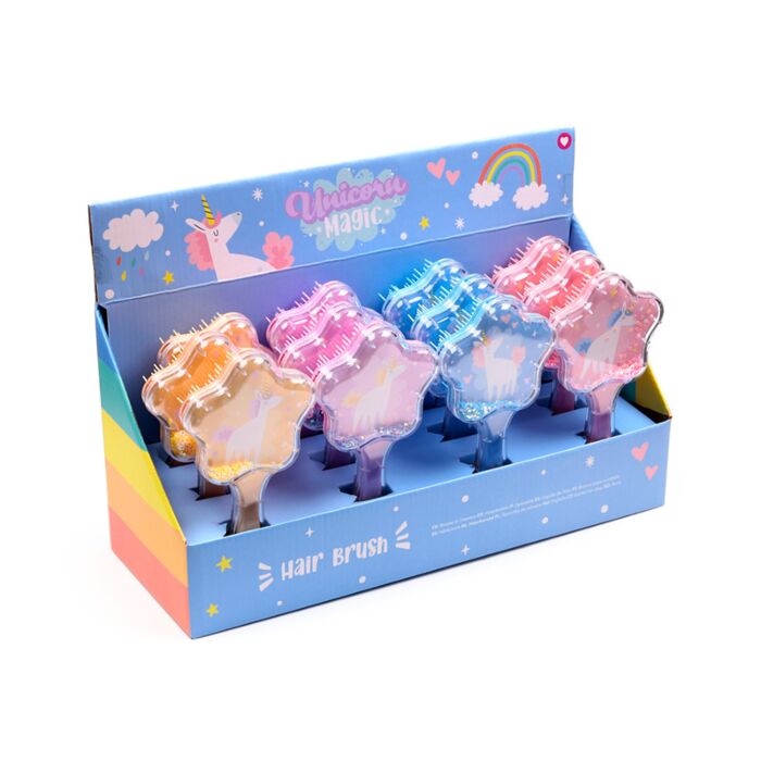 Perie de Păr cu Sclipici în Formă de Stea - Magia Unicornului