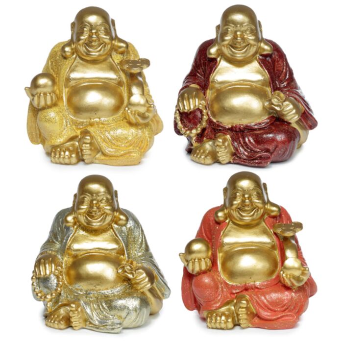 Buddha Auriu Norocos cu Sclipici