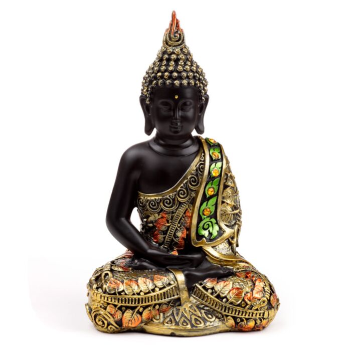 Buddha Tailandez - Negru și Portocaliu - Contemplație