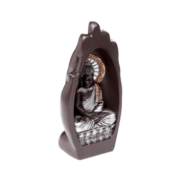 Buddha - Negru și Argint - Sculptat în Mână