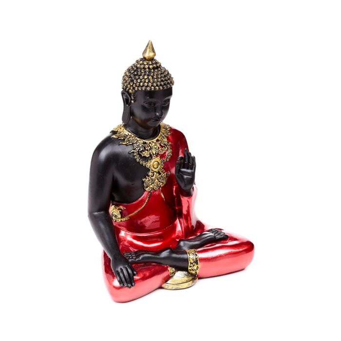 Buddha Tailandez - Roșu, Auriu și Negru - Meditație