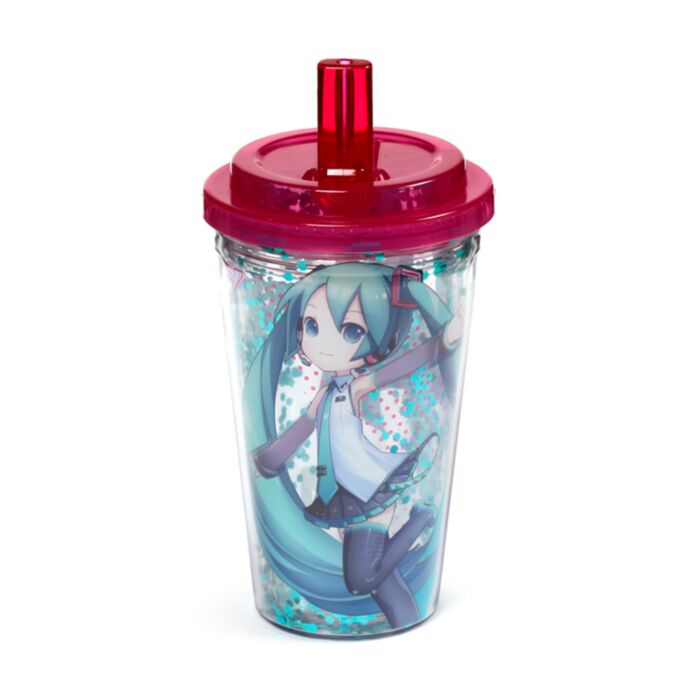 Pahar Rezistent la Spargere cu Pai - Hatsune Miku