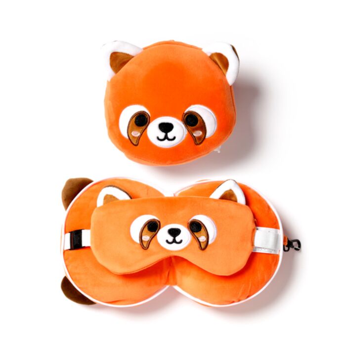 Pernă cu Mască de Ochi Relaxeazzz - Panda Roșu