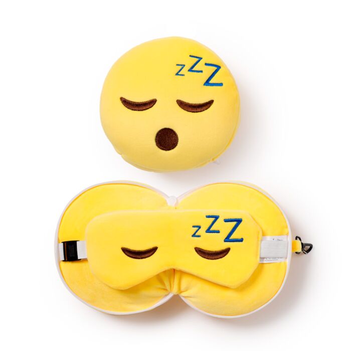 Pernă cu Mască de Ochi Relaxeazzz - Emoticon Somnoros