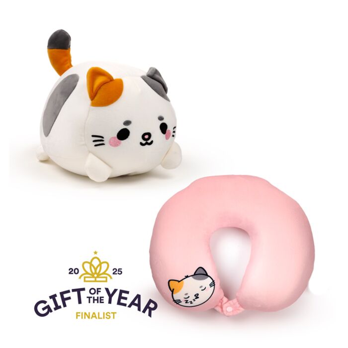 Pernă de Călătorie 2-1 cu Pluș - Pisică - Swapseazzz