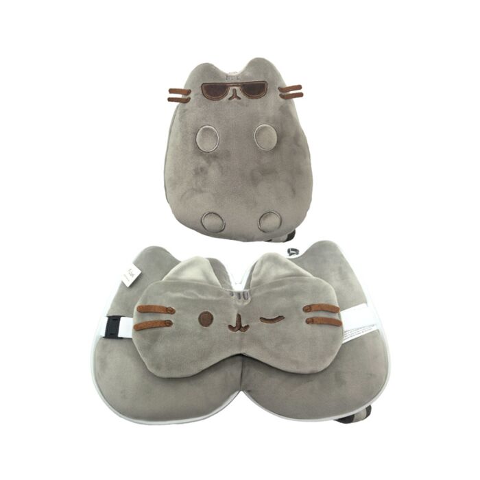 Pernă cu Mască de Ochi Relaxeazzz - Pisica Pusheen cu Ochelari de Soare