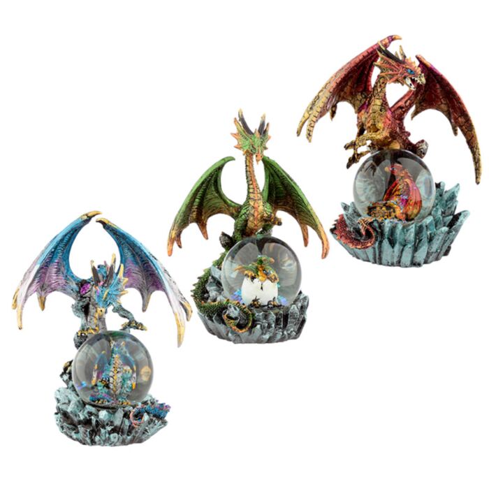 Glob de Zăpadă cu Glitter - Dragon pe Sferă