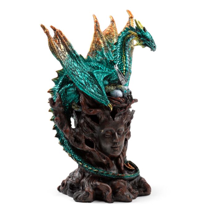Dragon peste Bust cu Mama Natură - Verde