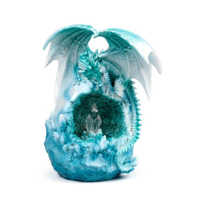 Dragon de Gheață cu Peșteră de Cristal LED