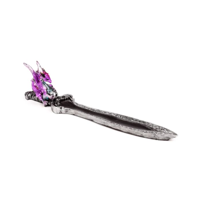 Arzător de bețișoare de tămâie - Mini Dragon cu Ametist - Dragonul Dark Legends