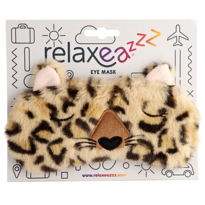 Mască de Ochi din Pluș - Leopard - Adoramals - Relaxeazzz