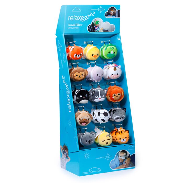 Suport de Expunere în Carton - Pentru Perne Relaxeazzz - 15 Cârlige