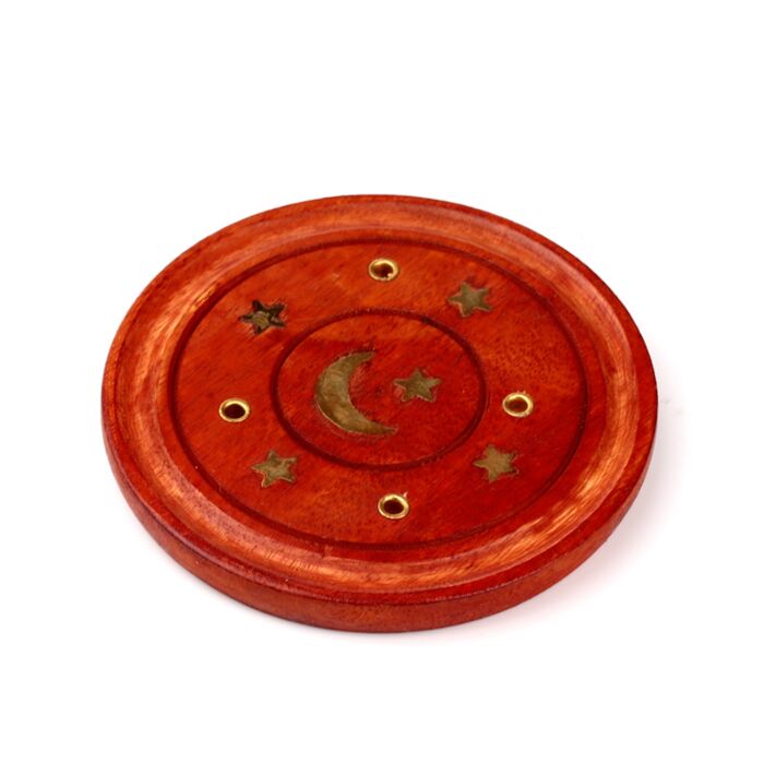 Arzător de bețișoare de tămâie - Lună și Stele - Rotund