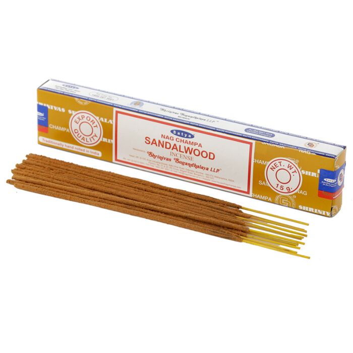 01430 Bețișoare de Tămâie Satya Nag Champa - Lemn de Santal (Sandalwood)