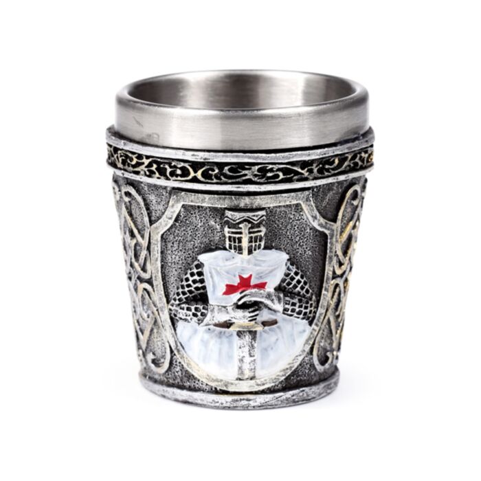 Pahar pentru Shoturi - Cavaler Medieval Alb
