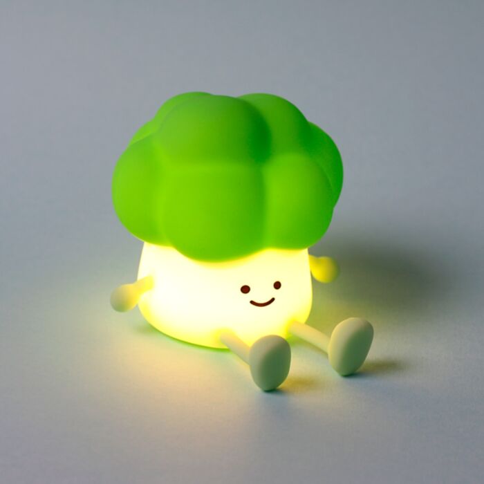 Lampă de Noapte LED cu Suport pentru Telefon - Brocoli - Foodiemals