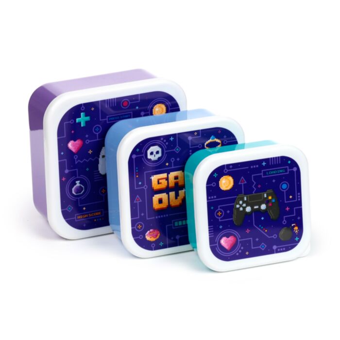 Set de 3 Cutii pentru Mâncare M/L/XL - Game Over