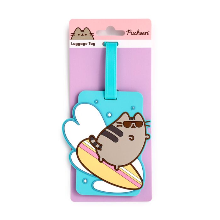 Etichetă pentru Bagaj PVC - Pisica Pusheen - Surf