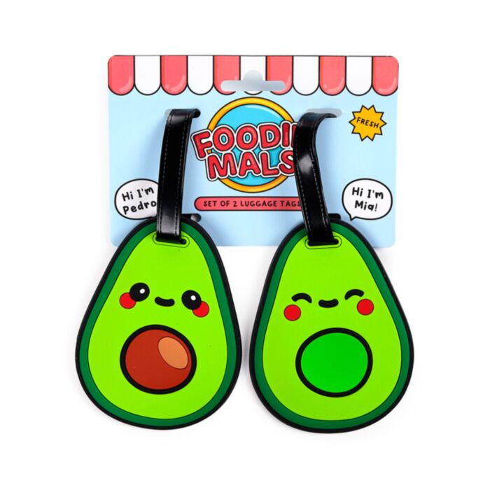 Set de 2 Etichete pentru Bagaje în PVC - Avocado - Foodiemals