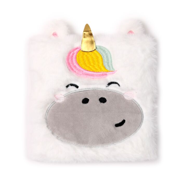 Caiet din Pluș cu Linii - Unicorn