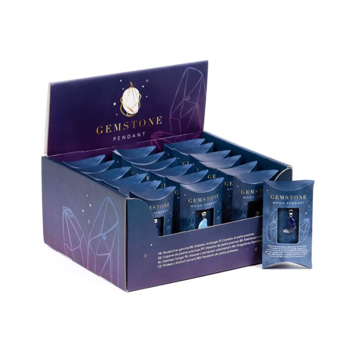Pandantiv în Formă de Lună cu Piatră Vindecătoare - Mini
