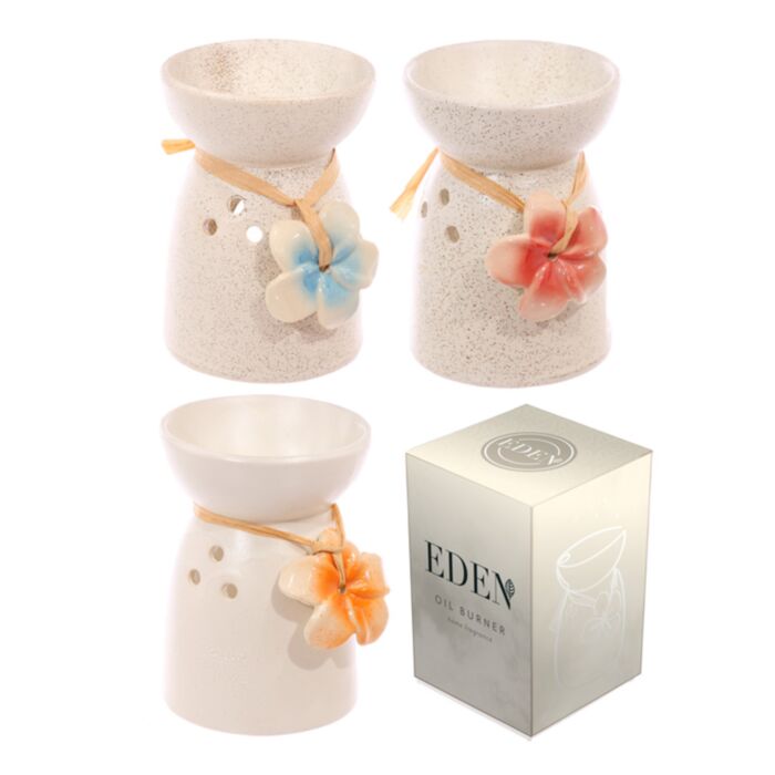 Suport Ceramică pentru Esențe cu Floare - Set cadou - Eden