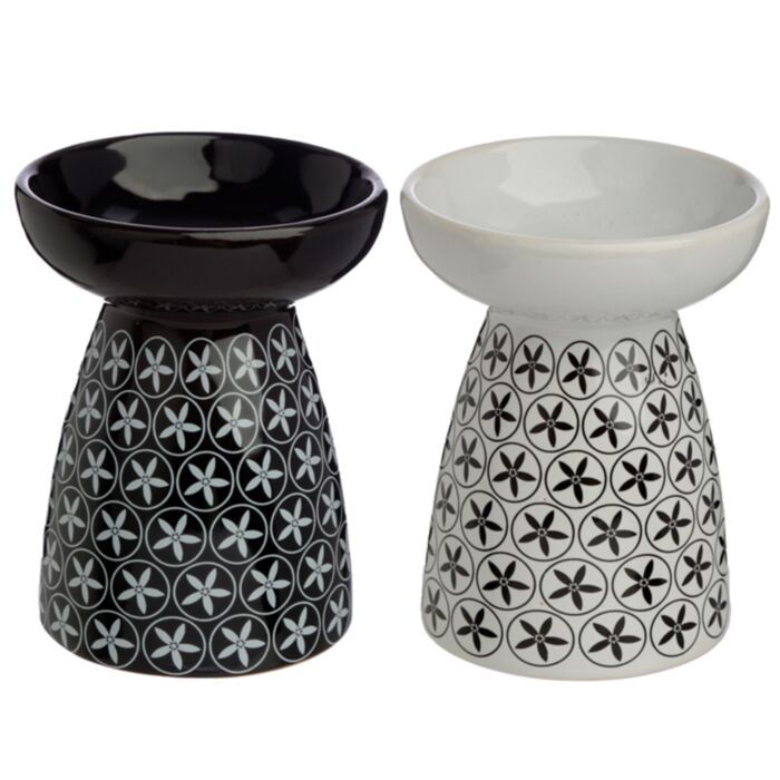 Arzător pentru Uleiuri și Ceară în Ceramică - Design Floreal - Eden