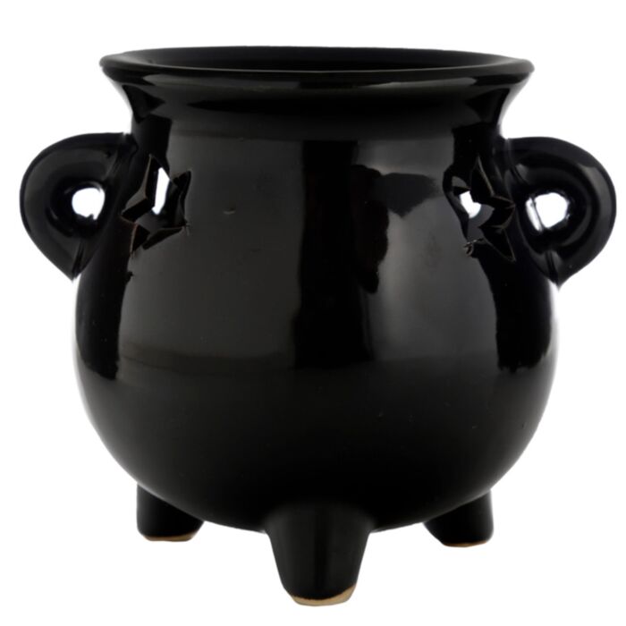Difuzor de Esențe Mare în Ceramică - Cazan Negru