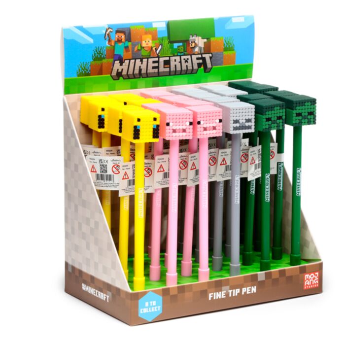 Pix cu Vârf Subțire - Minecraft - Purcel, Albină, Zombie și Creeper