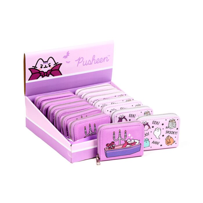 Portofel mic cu Fermoar - Pisica Pusheen - Halloween