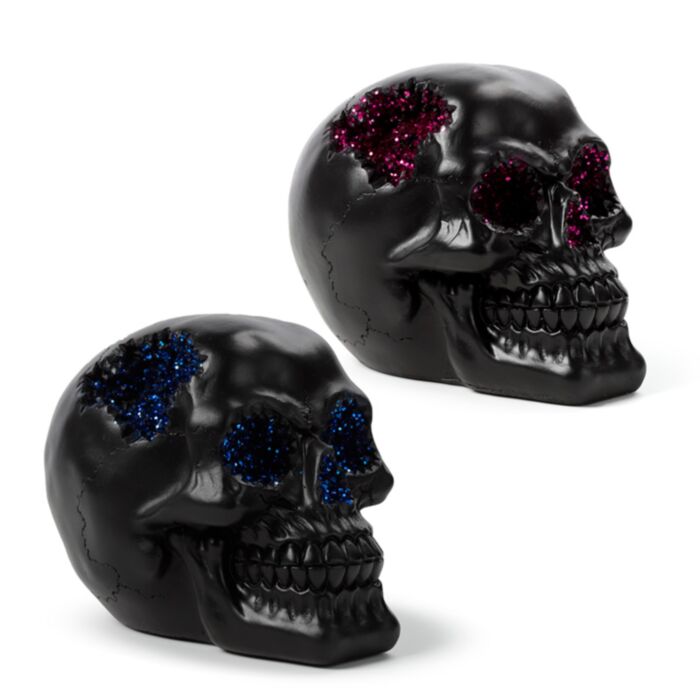 Cranii Negre cu Efect Cristal