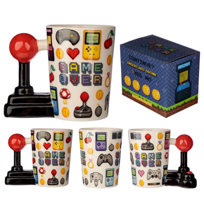 Cană cu Toartă în Formă de Joystick - Pixelat